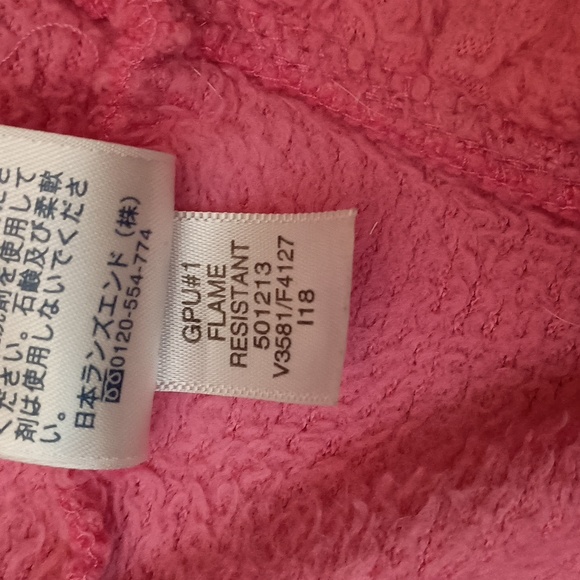 Lands' End Girls Hot Pink Fleece Robe - Picture 5 of 6